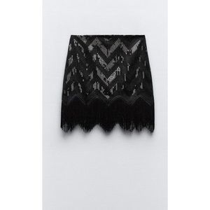 Zar Fringed Mini Skirt